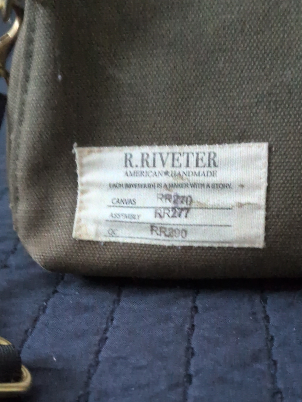 R. Riveter Canvas Hopper Crossbody Bag - Picture 2 of 8
